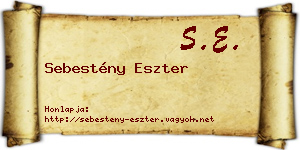 Sebestény Eszter névjegykártya