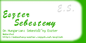 eszter sebesteny business card